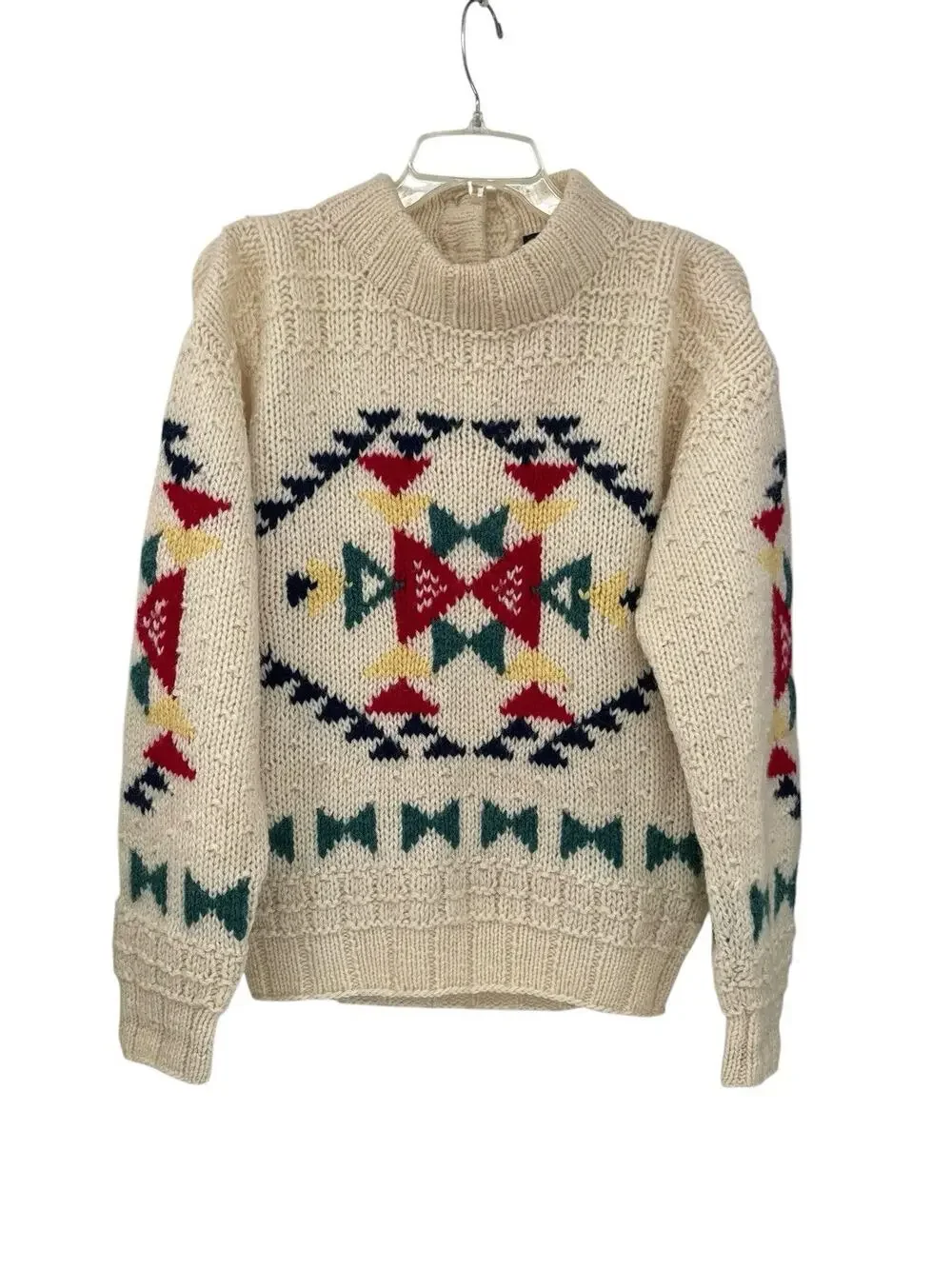 Vintage Woolrich Woman Sweater Aztec Southwestern Wool Size Small